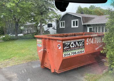 Location de conteneur de 10 verge pour déchet - Location de conteneur Montréal