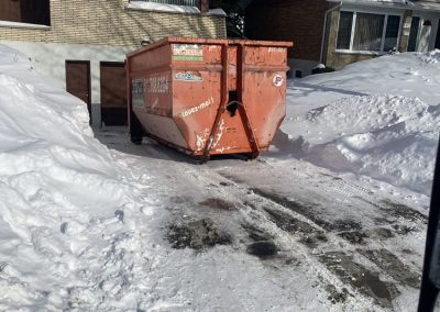Conteneur dans la neige - Location de conteneur Montréal.ca